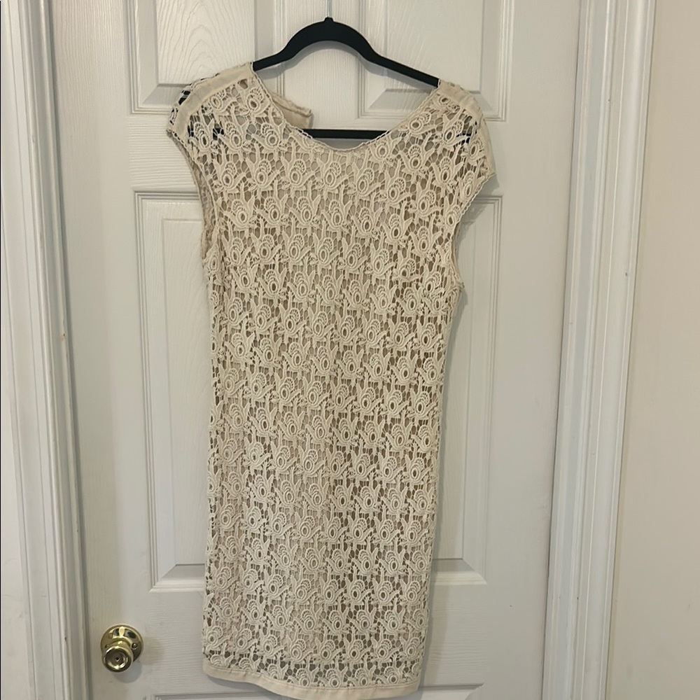 Reiss Cream Crochet Dress